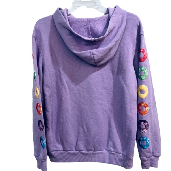 Kellogg’s Froot Loops Toucan Sam Pullover Hoodie Lt. Purple Fleece Inside Unisex - Picture 3 of 7